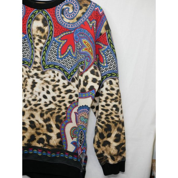 Etro 46 Animal and Paisley Sweatshirt Italy Large - Picture 5 of 16